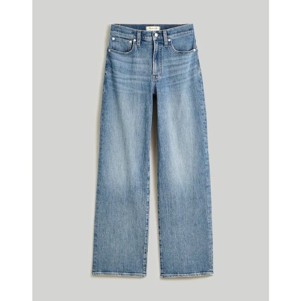 Madewell Plus Perfect Vintage Wide Leg Jean Heathcote Wash Comfort Stretch 26W
